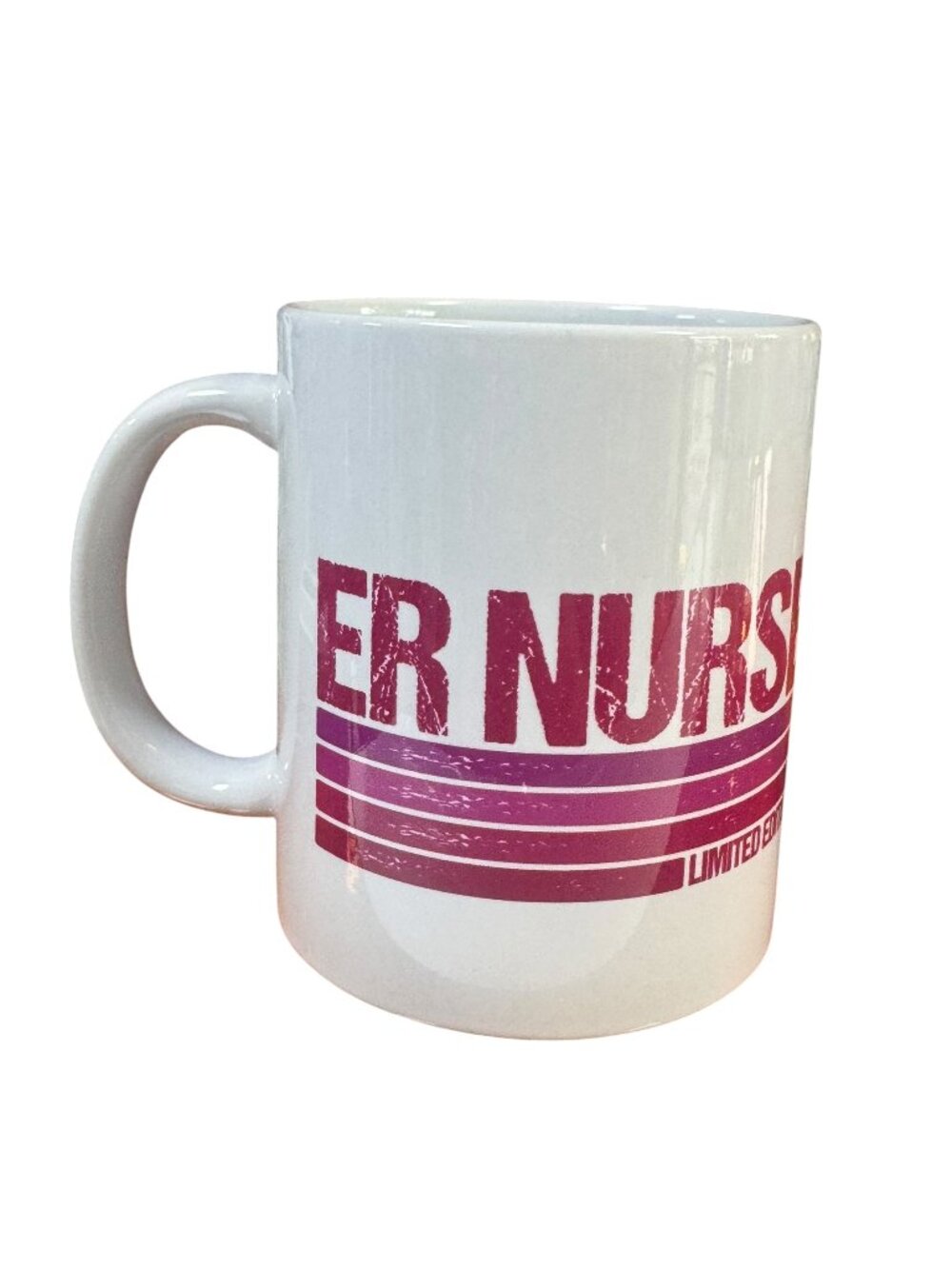 ER Nurse Limited Edition Ceramic Coffee Mug, White, 11 oz, Heartbeat Stethoscope
